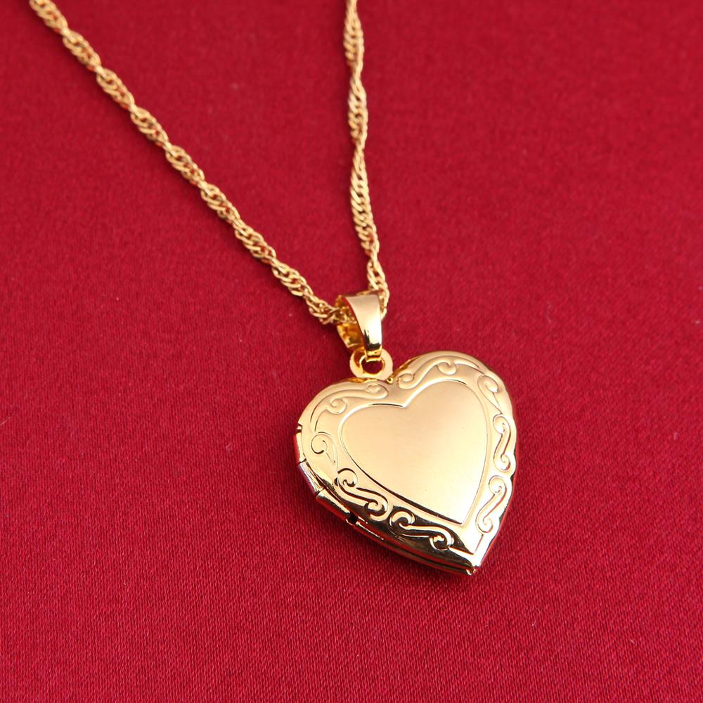 24K Gold Valentines Heart Necklace